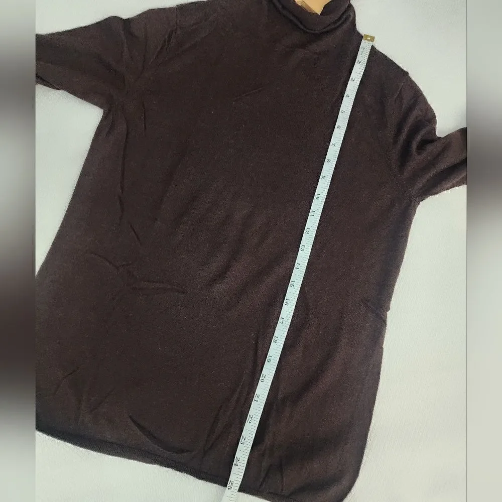 Chico's black label silk cashmere blend mockneck sweater blouse